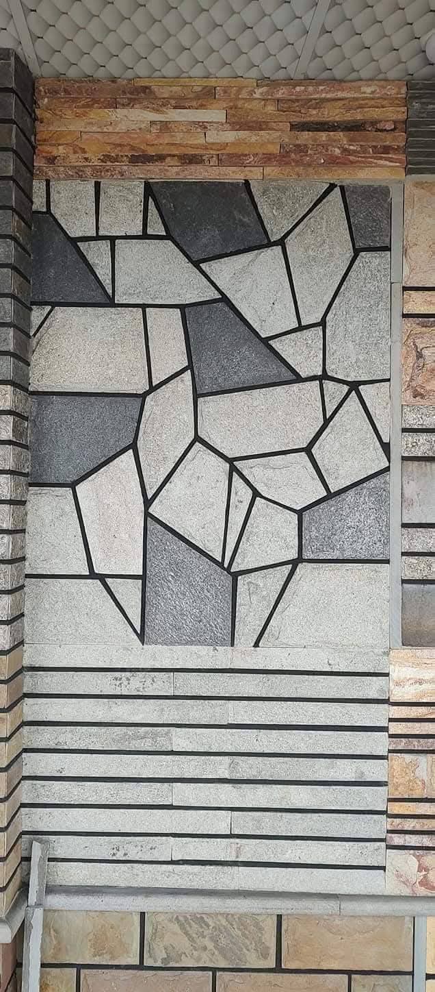 Slate stone building elevation